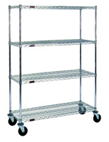 stainless steel wire shelving cart